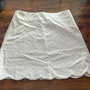 Cream Mini Skirt